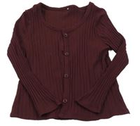 Vínové rebrované prepínaci crop tričko George