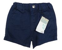 Nové - Tmavomodré plátěné kraťasy Primark