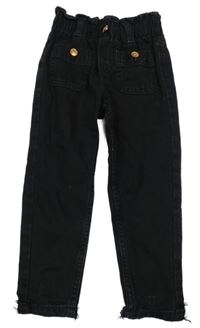 Černé rifle s gombíky Kiabi 