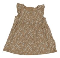 Hnedo-biele kvetované šaty C&A