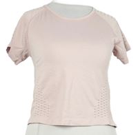 Dámské světlerůžové sportovní elastické crop tričko 