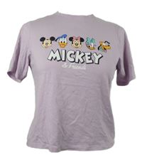Dámske lila crop tričko s Mickeym a kamarády Disney