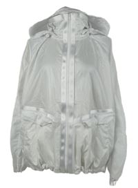 Dámská bílá šusťáková sportovní bunda s kapucí s odepínací kapucí Nike Jordan