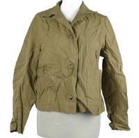 Dámská béžová lněná košilová bunda 