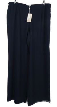 Nové - Dámske tmavomodré voľné é nohavice Jacques Vert