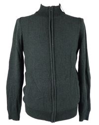 Nové - Pánský tmavošedý propínací svetr Maine 