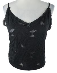 Dámský černý vzorovaný crop top Primark