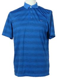 Pánske modré melírované športové polo tričko Lincoln