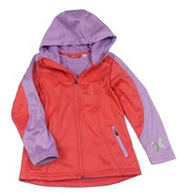 Růžovo-fialová softshellová bunda s kapucí Crivit
