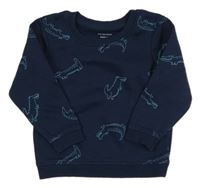Tmavomodrá mikina s krokodílmi  Primark
