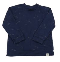 Tmavomodrá mikina s dinosaurami George