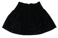 Čierna trblietavá zamatová sukňa little kids