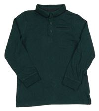 Tmavozelené mikinotriko s límečkem TU 