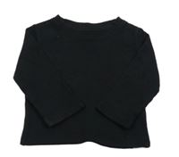 Čierne rebrované tričko Primark