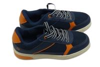 Tmavomodro-oranžové botasky vel.35