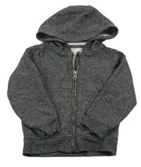 Čierno-biela melírovaná prepínaci mikina s kapucňou Primark