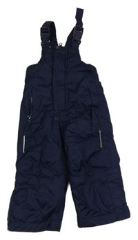 Tmavomodré šusťákové laclové oteplovačky Impidimpi