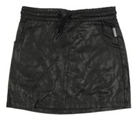 Čierna koženková sukňa