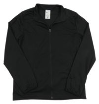 Černá sportovní funkční propínací mikina s logem Nike