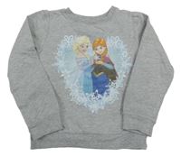 Svetlosivá mikina s Frozen Disney