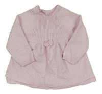 Svetloružové pletené šaty Little nutmeg