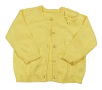 Žlutý propínací svetr s mašličkami Nutmeg