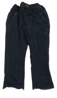 Čierne plátenné chino nohavice Next