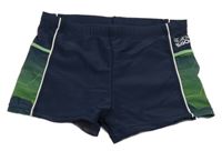 Tmavomodro-zelené nohavičkové plavky Yigga