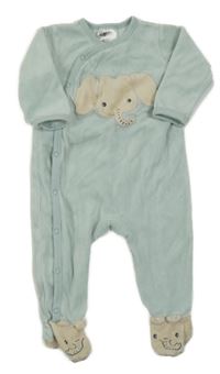 Modro-béžový sametový overal se slonem H&M