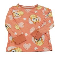 Ružové pyžamové tričko s Bingo Bluey