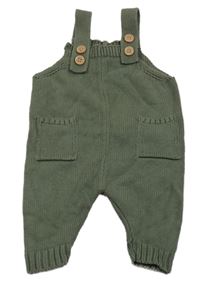 Khaki pletené laclové tepláky Primark