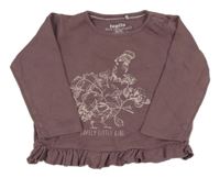 Hnedé tričko s potlačou Lupilu