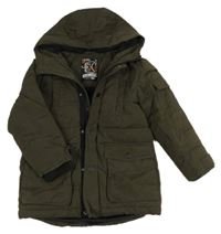 Khaki zimní bunda s kapucí F&F