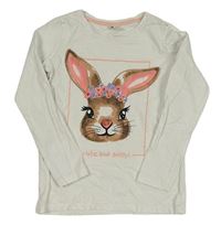 Bílé triko s králíkem Dopodopo