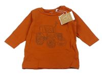 Nové - rezavé triko s traktorem name it.