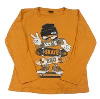 Tehlové tričko so skateboardistou Chapter Young