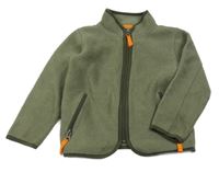 Khaki fleecová prepínaci mikina