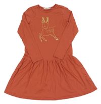 Tehlové šaty s kolouškem H&M