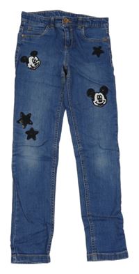 Modré skinny rifle s Mickeym C&A