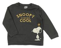 Tmavosivá mikina so Snoopym