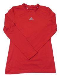 Červené športové tričko s logom Adidas