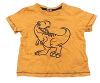 Oranžové tričko s dinosaurom Dopodopo