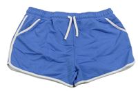 Modré teplákové kraťasy s prúžkami Primark