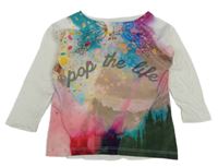 Bílé triko s potiskem Orchestra