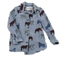 Modrá košile se zvířátky M&S