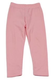 Svetloružové rebrované legíny