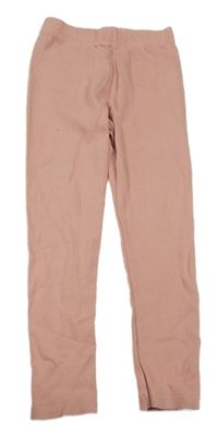 Svetloružové rebrované legíny George