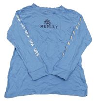 Světlemodré triko s logem Hurley 