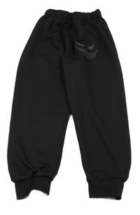 Černé sportovní kalhoty s příšerkou 