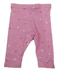 Ružové capri legíny s ovociem Primark